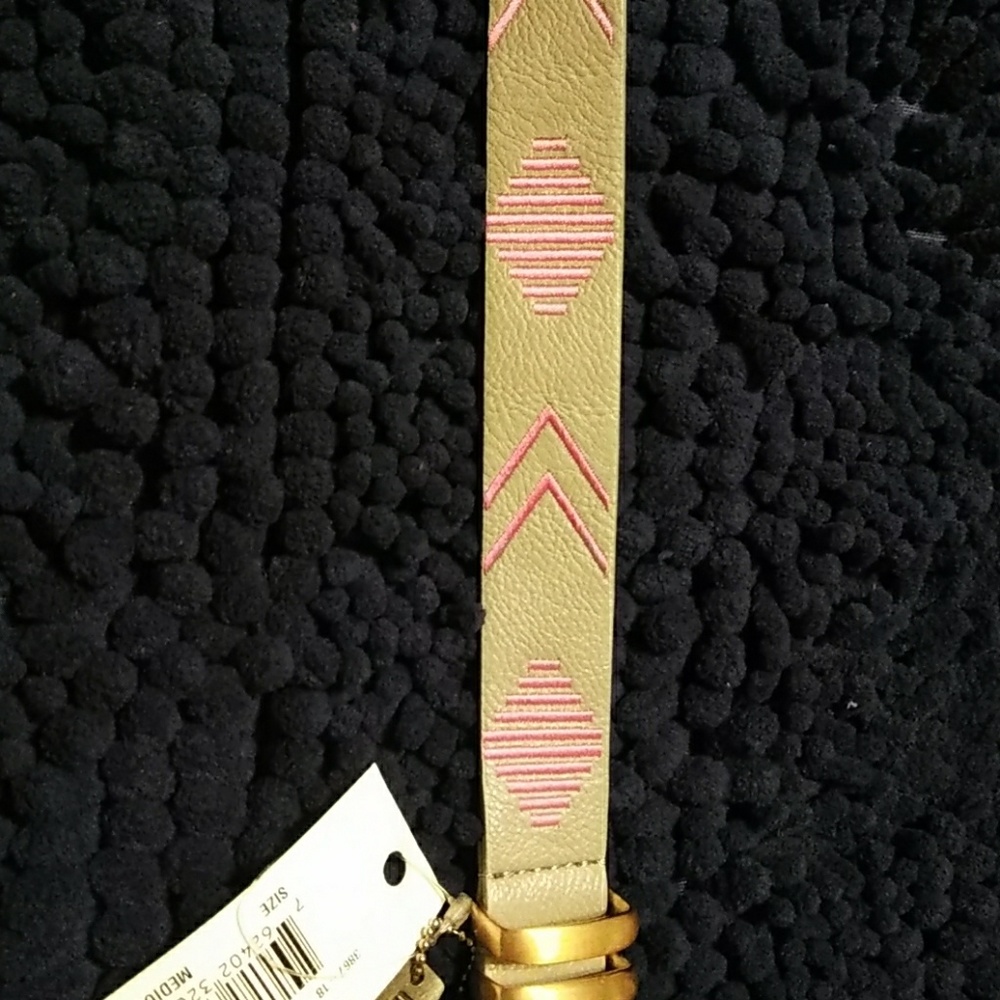 🌞NEW WCM CHIC BOHEMIAN PRINT GENUINE LEATHER BELT